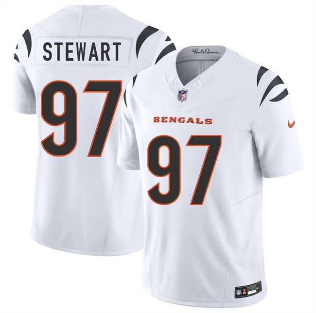 Men & Women & Youth Cincinnati Bengals #97 Shemar Stewart White 2025 Draft F.U.S.E. Vapor Untouchable Limited Stitched Jersey->cincinnati bengals->NFL Jersey